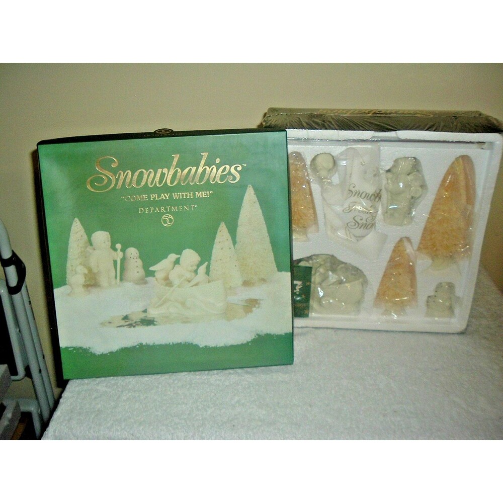 RETIRED! Dept 56 Snowbabies 05737 Come Play With Me (9 Piece Set) Christmas